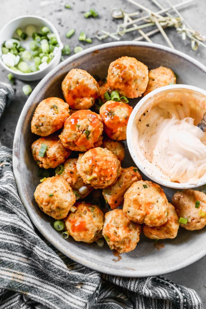 Irresistibly tender, packed with spicy buffalo flavor and perfect for popping one after the other, our Buffalo Chicken Meatballs are ready for their inaugural appearance this football season.