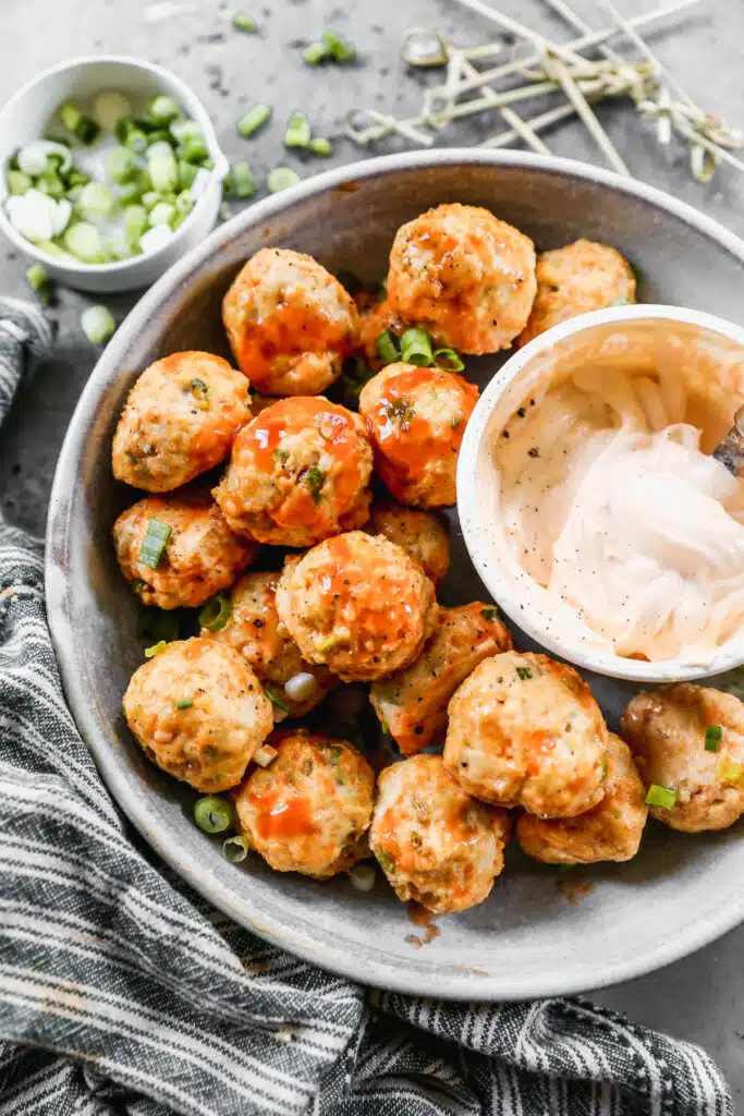 Irresistibly tender, packed with spicy buffalo flavor and perfect for popping one after the other, our Buffalo Chicken Meatballs are ready for their inaugural appearance this football season.