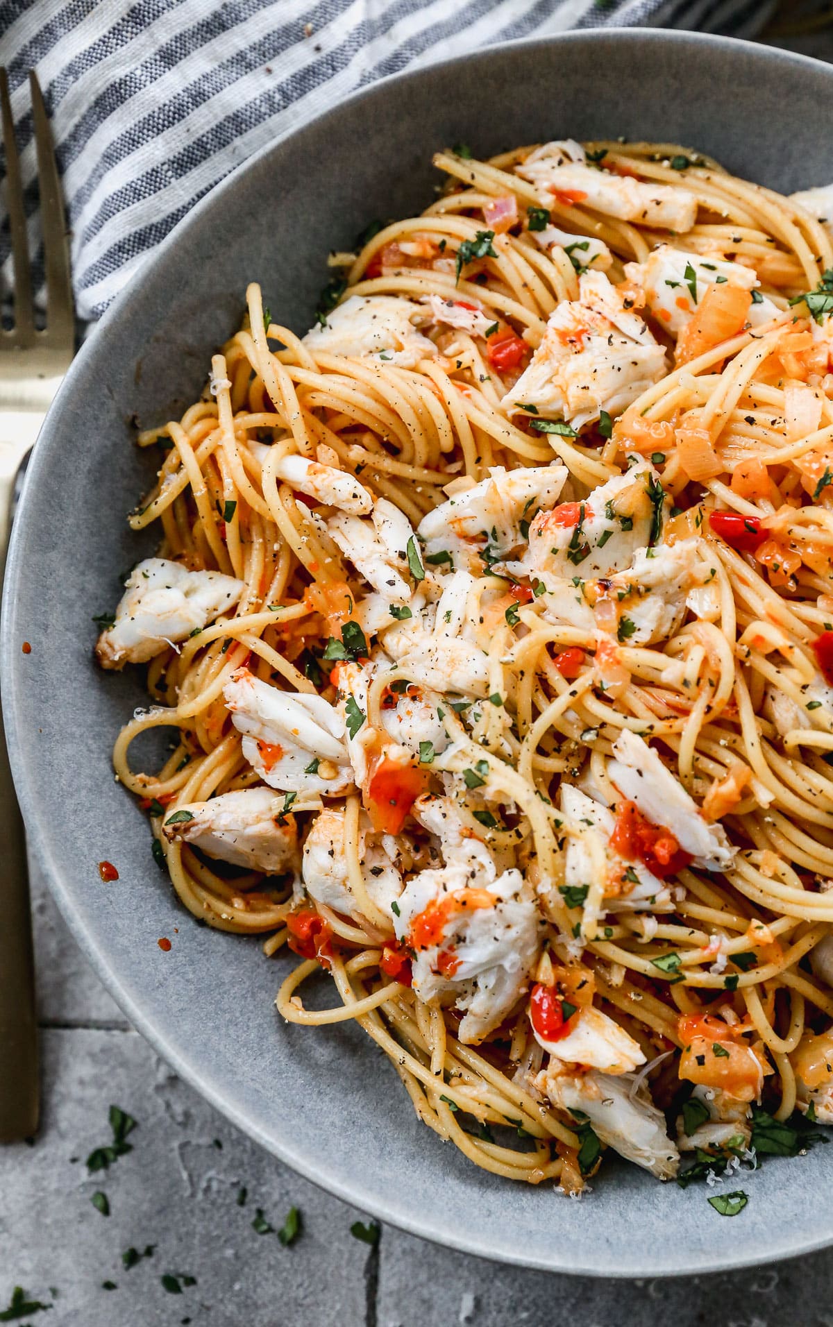 Crab Spaghetti - Cooking for Keeps